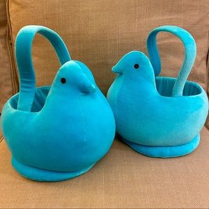 Set of 2 Peeps Blue Chick Easter Baskets